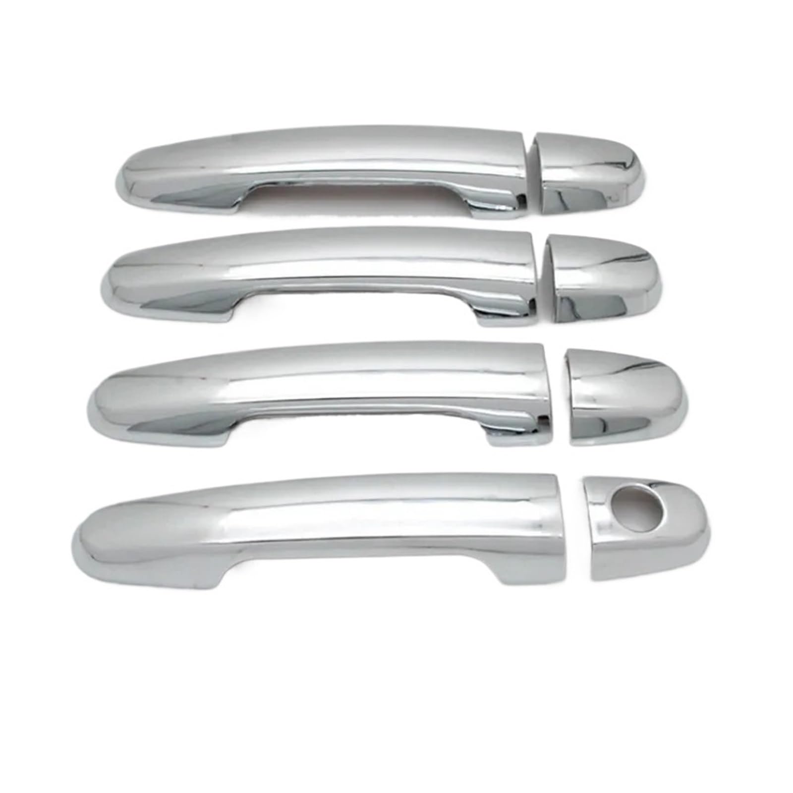 tuyda Autotürgriffabdeckung Cup Bowl Trim, passend for Toyota, Passo Sette Perodua MyVi Chrome Car Styling FUNDUOO Dekorative Auflage für Autotürgriffe(No Button) von tuyda