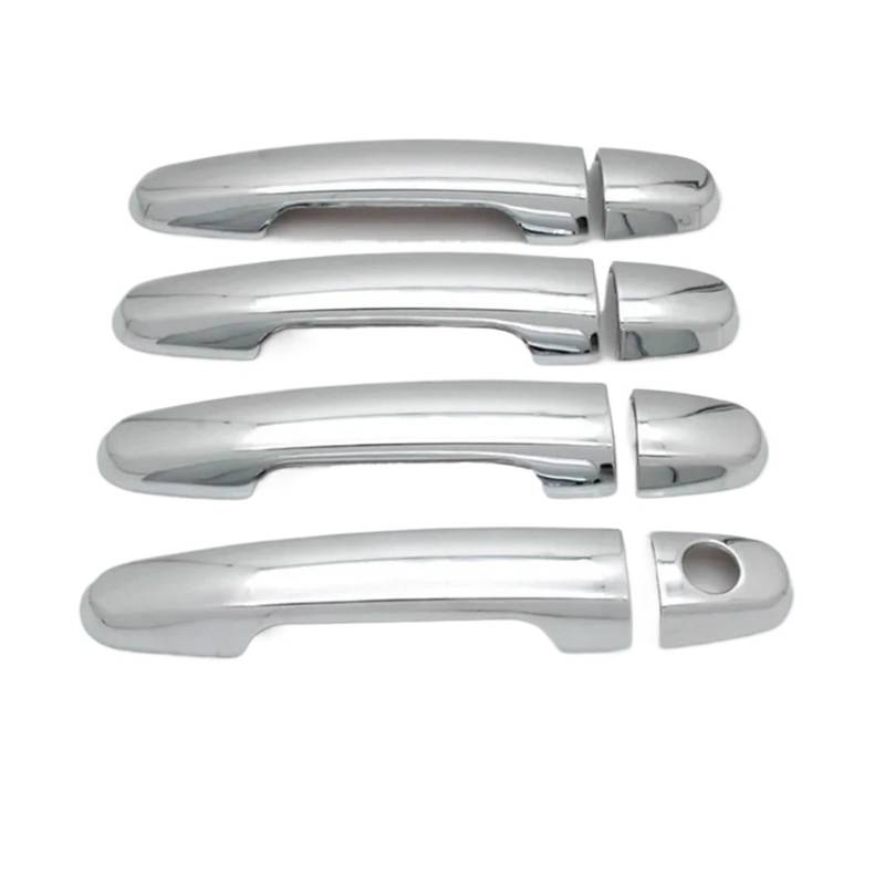 tuyda Autotürgriffabdeckung Cup Bowl Trim, passend for Toyota, Passo Sette Perodua MyVi Chrome Car Styling FUNDUOO Dekorative Auflage für Autotürgriffe(No Button) von tuyda