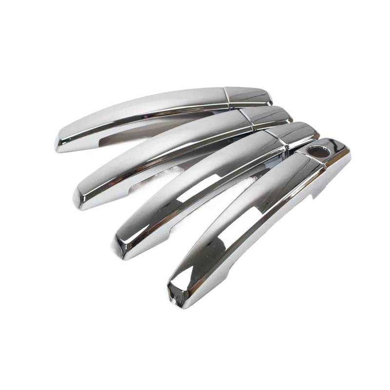 tuyda Autotürgriffabdeckungs-Zieraufkleber, passend for Buick, Excelle Allure 2010–2014, LaCrosse Regal 2009–2014, Chrom-Kohlefaser-Zubehör Dekorative Auflage für Autotürgriffe(Silver) von tuyda