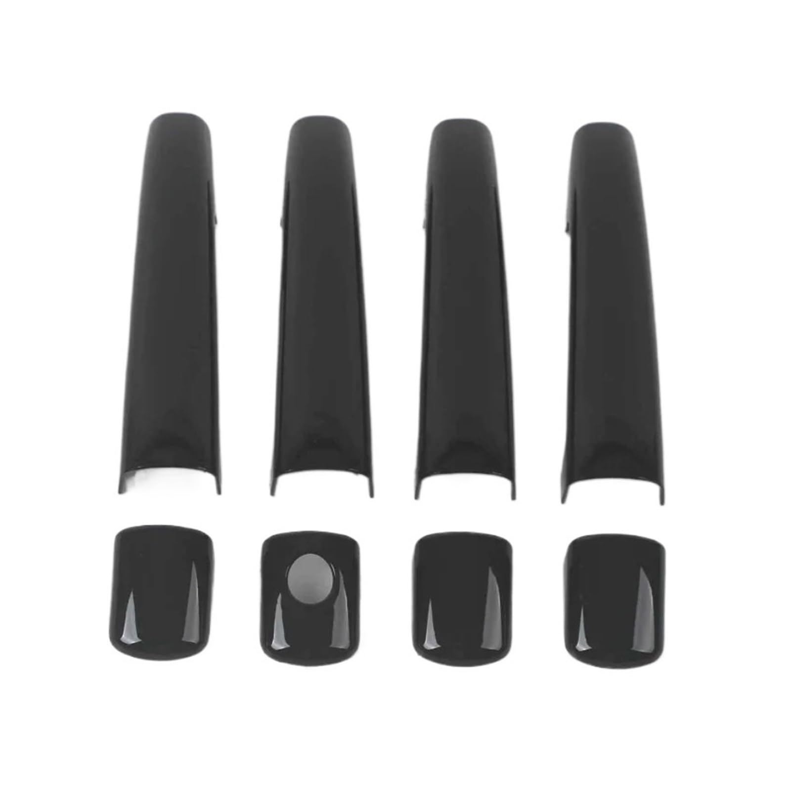 tuyda Autotürgriffabdeckungs-Zieraufkleber, passend for Citroen, C3 Mk2 C3 Picasso Aircross 2010–2016, Kohlefaser-Chrom-Styling, Autozubehör Dekorative Auflage für Autotürgriffe(Black) von tuyda
