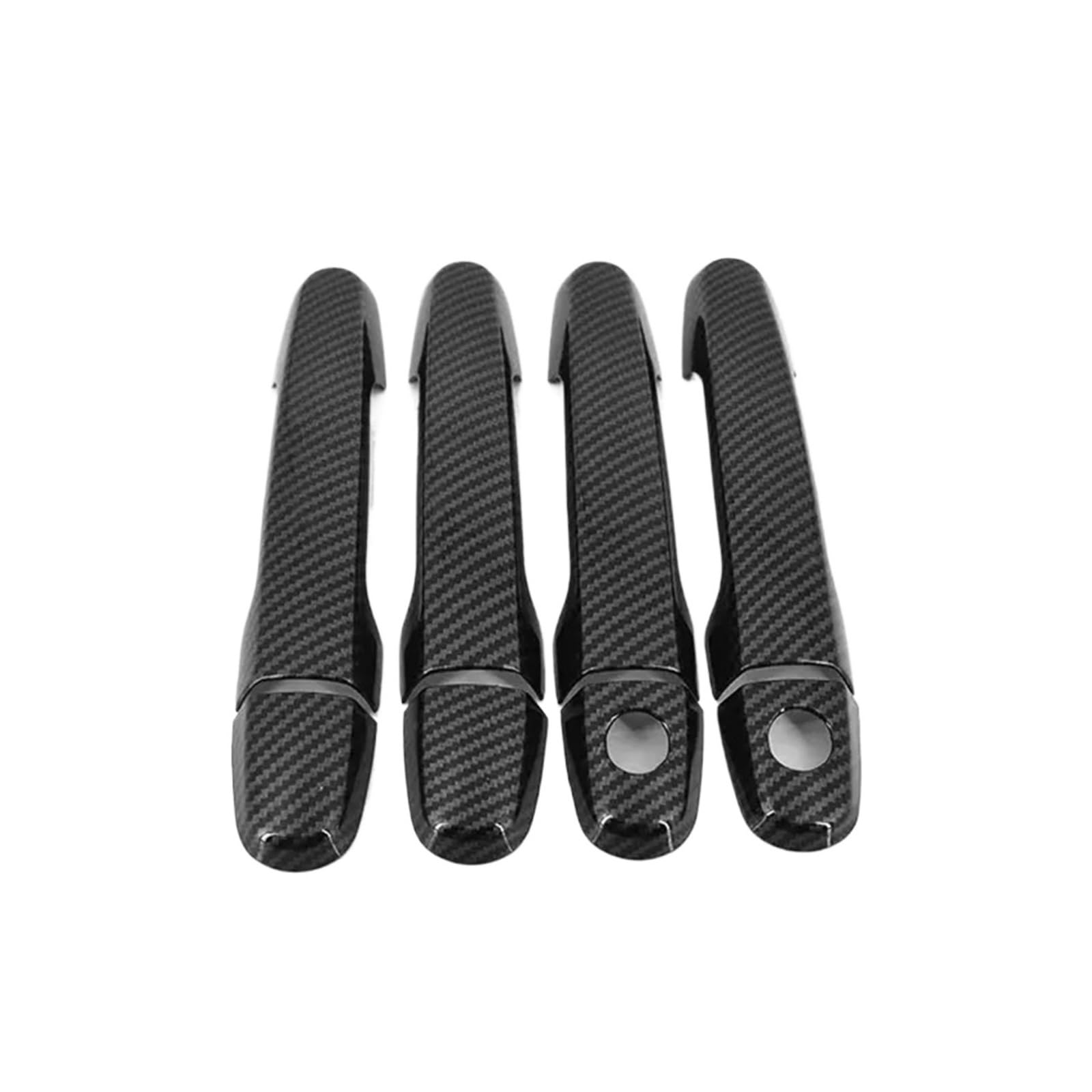 tuyda Autotürgriffabdeckungs-Zieraufkleber, passend for Lexus, ES 2002–2006 XV30 ES300 ES330, Kohlefaser-Auto-Styling-Zubehör-Overlay Dekorative Auflage für Autotürgriffe(Carbon Fiber 2 holes) von tuyda