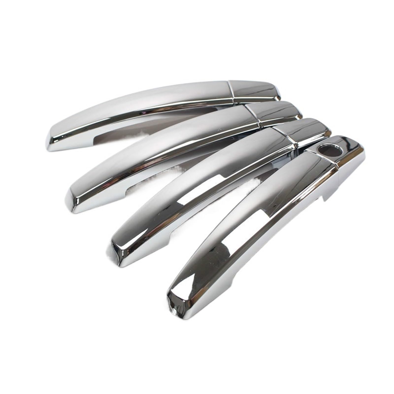 tuyda Autotürgriffabdeckungs-Zieraufkleber, passend for OPEL, Vectra C, OPEL Signum, Opel Insignia, OPEL Astra, Chrom-Kohlefaser-Zubehör Dekorative Auflage für Autotürgriffe(Silver) von tuyda
