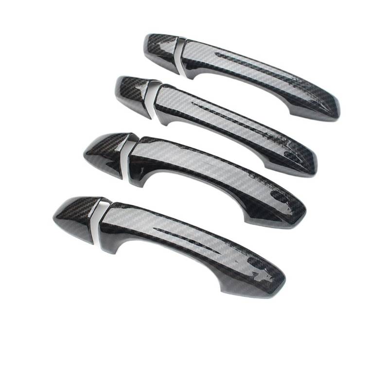 tuyda Autotürgriffabdeckungs-Zieraufkleber, passend for Volkswagen, passend for GOLF, 7 MK7 2013–2018, Kohlefaser-Chrom-Zubehör Dekorative Auflage für Autotürgriffe(Carbon fiber) von tuyda
