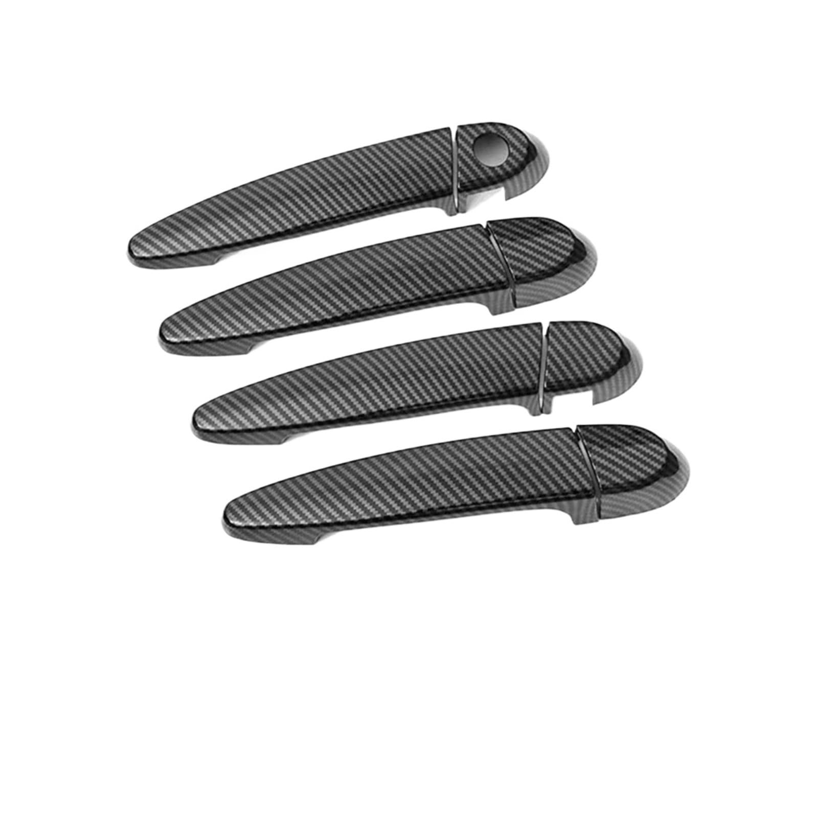 tuyda Autotürgriffabdeckungs-Zieraufkleber, passend for X5, E70 2008–2013, Kohlefaser-Chrom-Styling, Autozubehör Dekorative Auflage für Autotürgriffe(Carbon fiber) von tuyda
