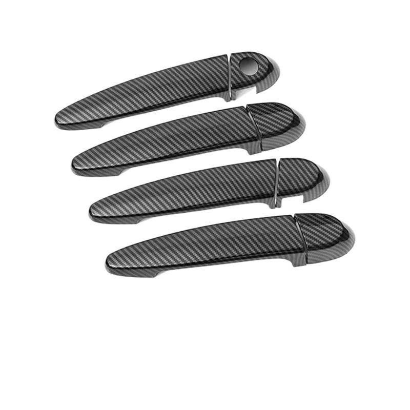 tuyda Autotürgriffabdeckungs-Zieraufkleber, passend for X6, E71 2009–2014, Kohlefaser-Chrom-Styling, Autozubehör Dekorative Auflage für Autotürgriffe(Carbon fiber) von tuyda