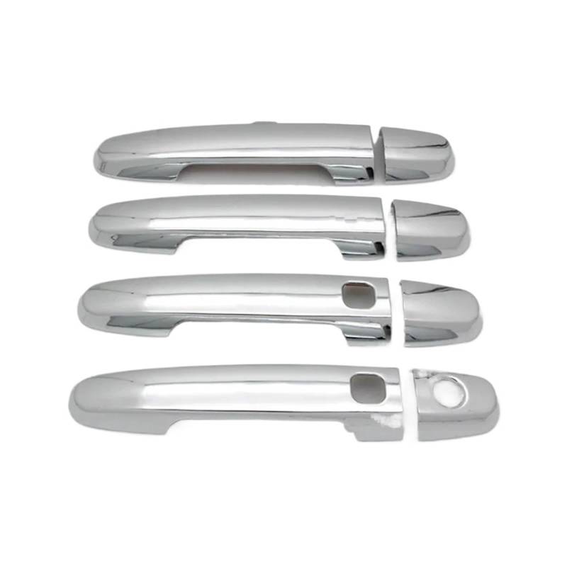 tuyda Autotürgriffabdeckungsverkleidung, passend for Toyota, Auris E150 MK1 2006–2012, glänzendes schwarzes Chrom-Styling-Zubehör Dekorative Auflage für Autotürgriffe(Siver 2 Buttons) von tuyda