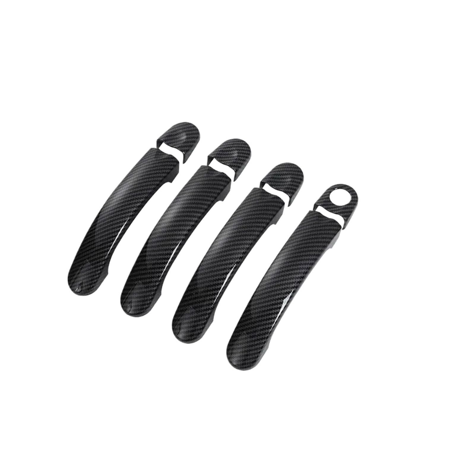 tuyda Autotürgriffabdeckungsverkleidung, passend for VW, passend for Jetta, MK5 Golf Plus Golf GTI 2006–2010, Styling-Zubehör, Kohlefaser-Chrom Dekorative Auflage für Autotürgriffe(Carbon fiber) von tuyda
