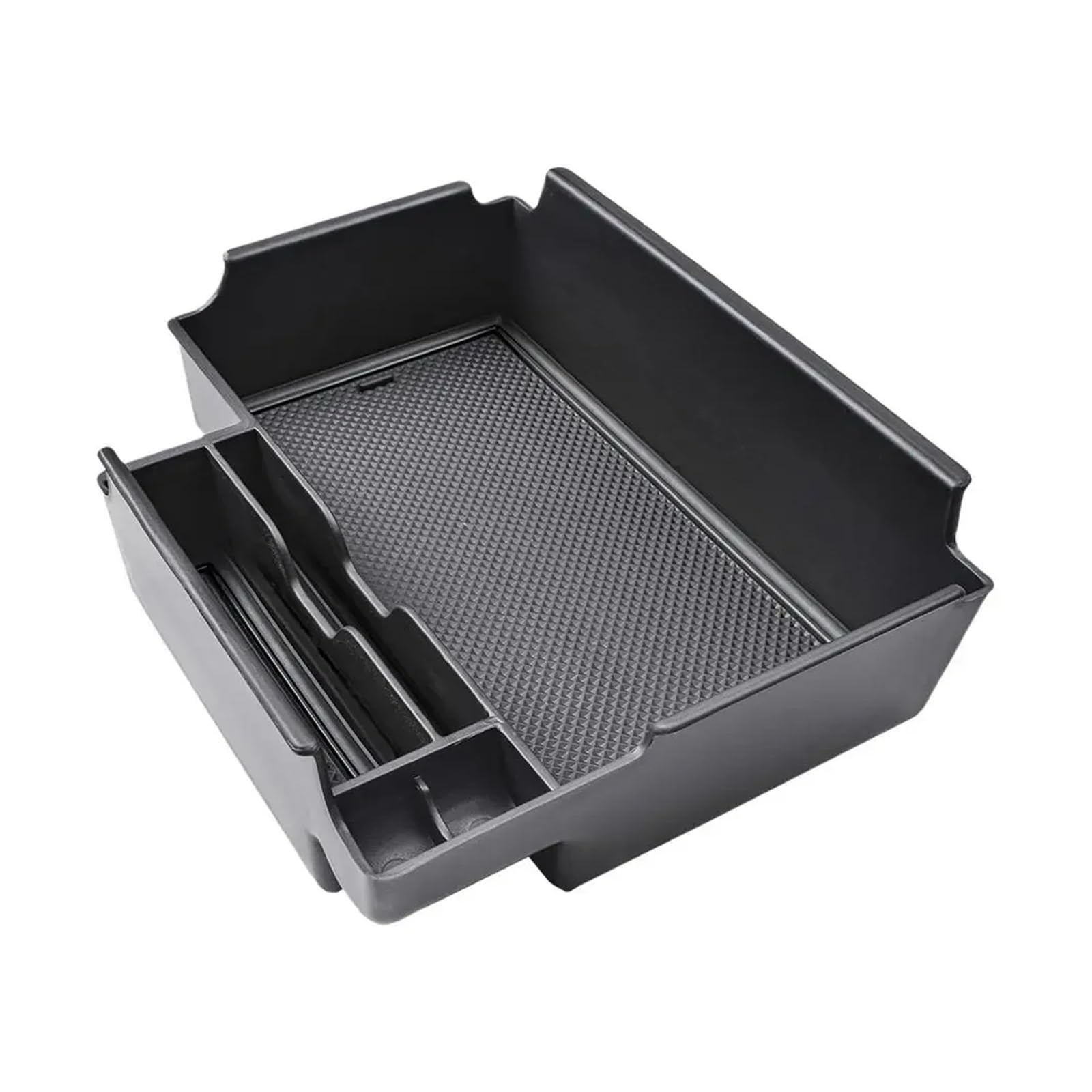 tuyda Car Center Console Organizer Tray, passend for Ford, Explorer 2020-2024 Armlehnen-Aufbewahrungsbox ABS-Tablett Innenzubehör A2N9 Ablagefach für die Armlehne des Fahrzeugs(Black) von tuyda