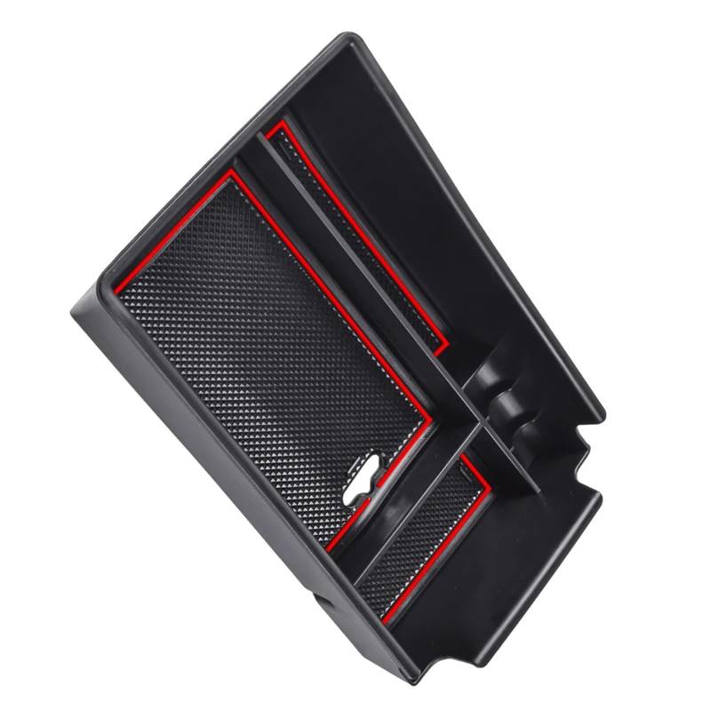 tuyda Mittelkonsolen-Organizer-Box, passend for Hyundai, Sonata 2020–2023, US-Modellauto, Mittelarmlehnen-Aufbewahrungsbox Ablagefach für die Armlehne des Fahrzeugs(Red) von tuyda