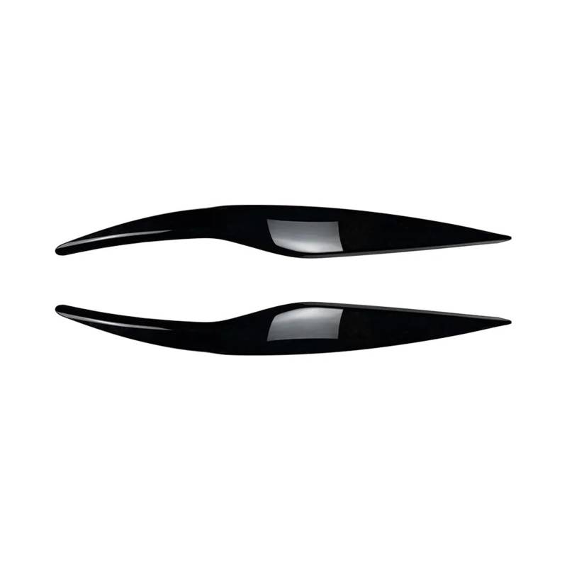 tuyda Scheinwerfer Augenbraue Augenlider Licht Aufkleber,Fit for Ford, Fiesta MK6 2008-2012 Front Lampe Abdeckung Scheinwerfer-Augenbrauenschutz(Gloss Black) von tuyda