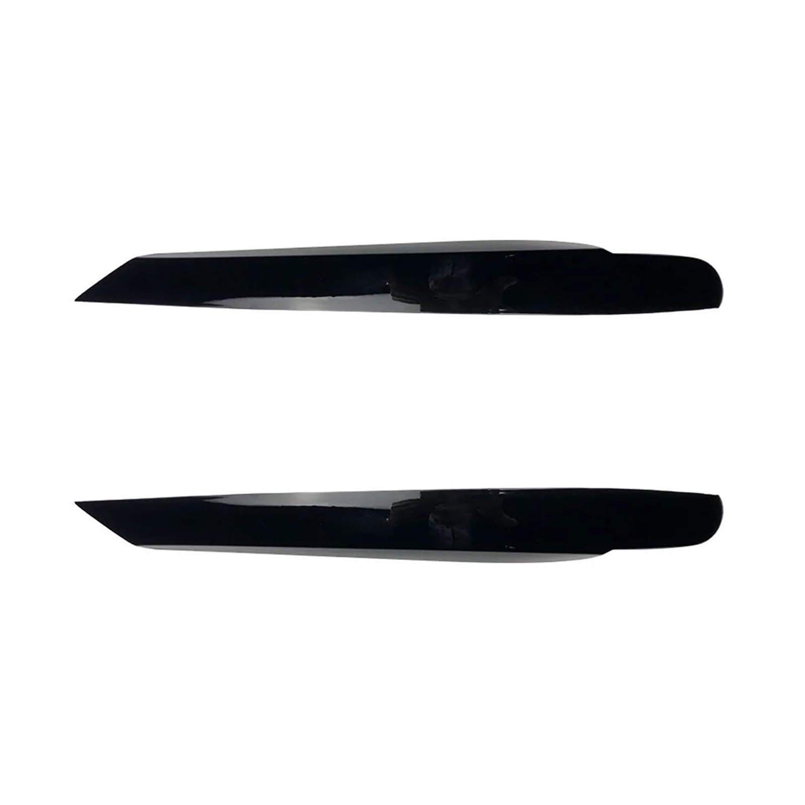 tuyda Scheinwerfer-Augenbrauenlampen-Augenlid-Zierabdeckung, passend for Volkswagen, passend for Touran 2011–2015, Frontlampe Scheinwerfer-Augenbrauenschutz(Glossy Black) von tuyda