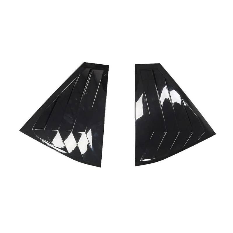 tuyda Seitenabdeckungsverkleidung for Hecklamellenfenster, passend for Skoda, Fabia 2015–2020, Aufkleber, Lüftungsschlitz, Zubehör, Verschluss Dekorative Abdeckung für Heckscheibengrill(Gloss Black) von tuyda