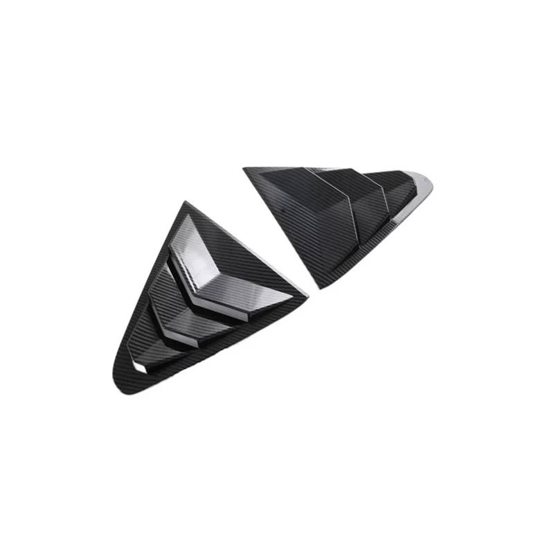 tuyda Seitenabdeckungsverkleidung for Hecklamellenfenster, passend for Subaru, Crosstrek 2024, Aufkleber, Lüftungsschaufel, Zubehör, Auto-Shutter Dekorative Abdeckung für Heckscheibengrill(Carbon) von tuyda