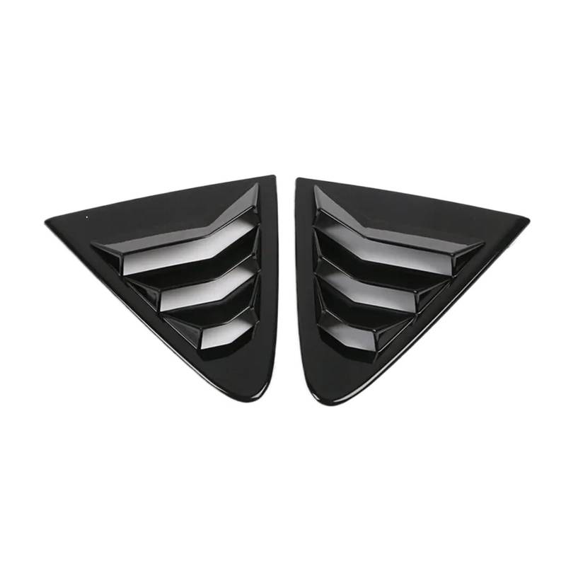 tuyda Seitenabdeckungsverkleidung for Hecklamellenfenster, passend for Toyota, Corolla Sedan 2019–2023, Aufkleber, Entlüftungsschaufel Dekorative Abdeckung für Heckscheibengrill(Black) von tuyda
