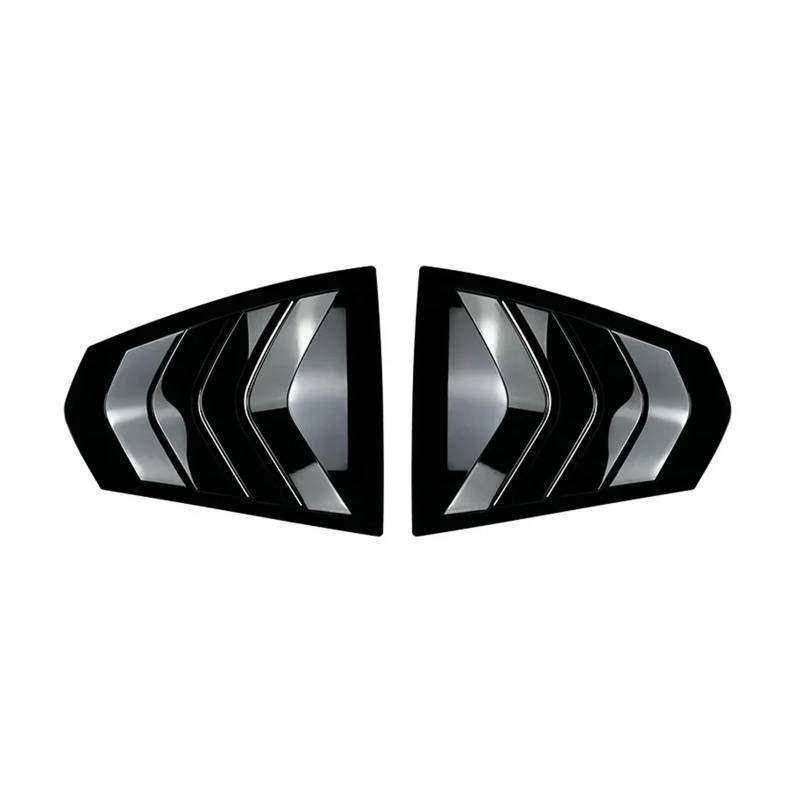 tuyda Seitliche Lamellenabdeckung, passend for 3er G20 320i 325i 330i 2019+, hinterer Dreieck-Auto-Sonnenschutz Dekorative Abdeckung für Heckscheibengrill(Gloss Black) von tuyda