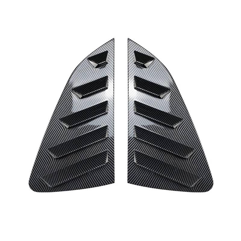 tuyda Zierleiste for die seitliche Lüftungsabdeckung der Heckklappe, passend for Volkswagen, passend for Polo MK6 2018–2023, Fensterjalousie Dekorative Abdeckung für Heckscheibengrill(Carbon look) von tuyda