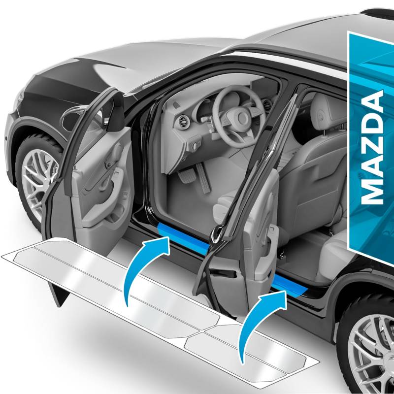 uProtect Auto Einstiegsleisten Schutz für Mazda CX-5 2 (II) KF I 2017-2025 - Schutzfolie Autotür Zubehör Zierleisten Lackschutzfolie Transparent von uProtect