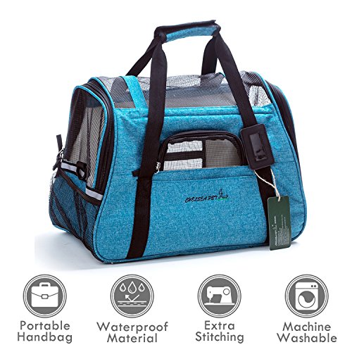 ubest Transporttasche, Katzentragetasche Hundetransportbox, Flugtasche Reisetasche für Hund Katze Hase Kaninchen Kleintiere, Blau ubest Transporttasche, Katzentragetasche Hundetransportbox, Flugtasche Reisetasche für Hund Katze Hase Kaninchen Kleintiere, Blau von ubest