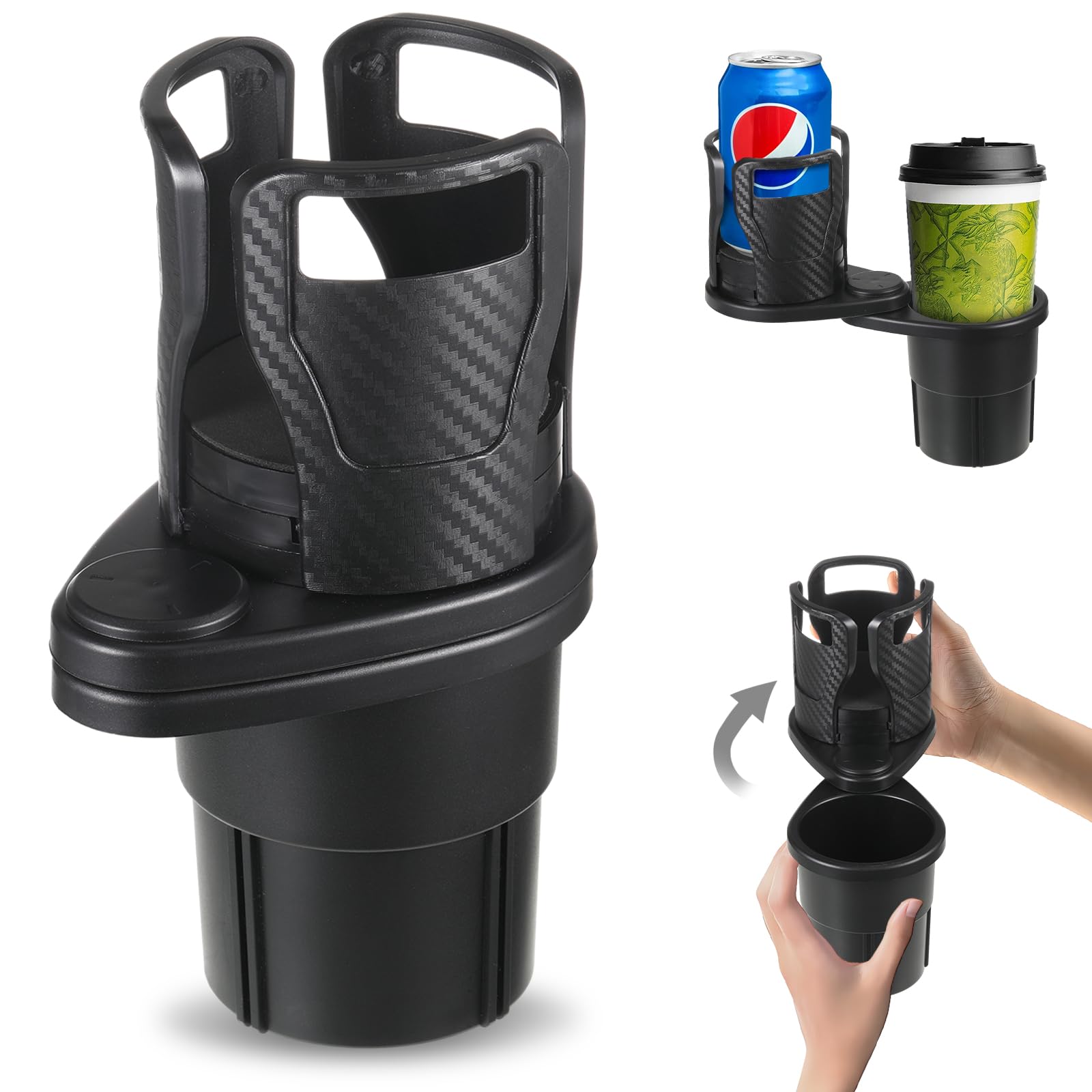Getränkehalter Auto, Cup Holder Car 2 in 1 Multifunktion 360° Drehbar, Becherhalter Auto, Flaschenhalter Auto, Car Verstellbar Cupholder, Wasserflaschenhalter, Wasser, Kaffee, Saft Flaschenständer Getränkehalter Auto, Cup Holder Car 2 in 1 Multifunktion 360° Drehbar, Becherhalter Auto, Flaschenhalter Auto, Car Verstellbar Cupholder, Wasserflaschenhalter, Wasser, Kaffee, Saft Flaschenständer von uinnossvc