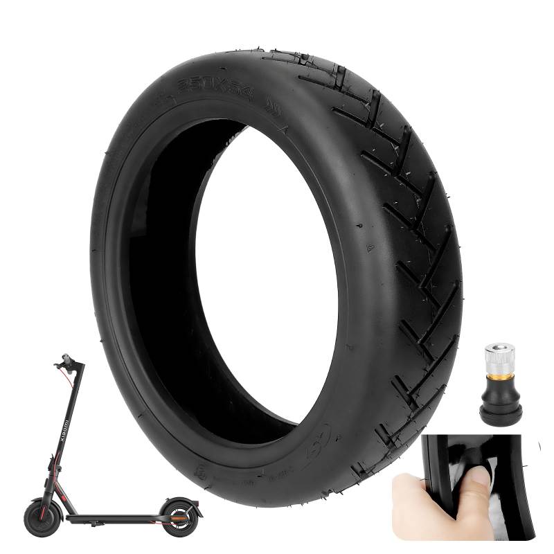 Die schlauchlosen Reifen 250 x 54 sind reparierbar und geeignet für Xiaomi 4 Elektroroller,10 x 2.125 Tubeless Reifen für Ninebot F20 F25 F30 F40, 10 Zoll Ersatzreifen Vorne/Hinten Reifen 1 Stück von ulip