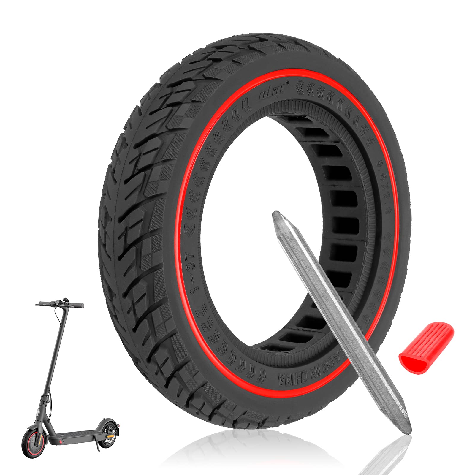 ulip (2-set) Reifen 9,5 x 2 mit fester Reifen für modifizierten Elektroroller 8,5 Zoll für Xiaomi 8,5 Zoll Scooter M365 Pro Pro2 1S MI3 Lite Reifenersatz von ulip