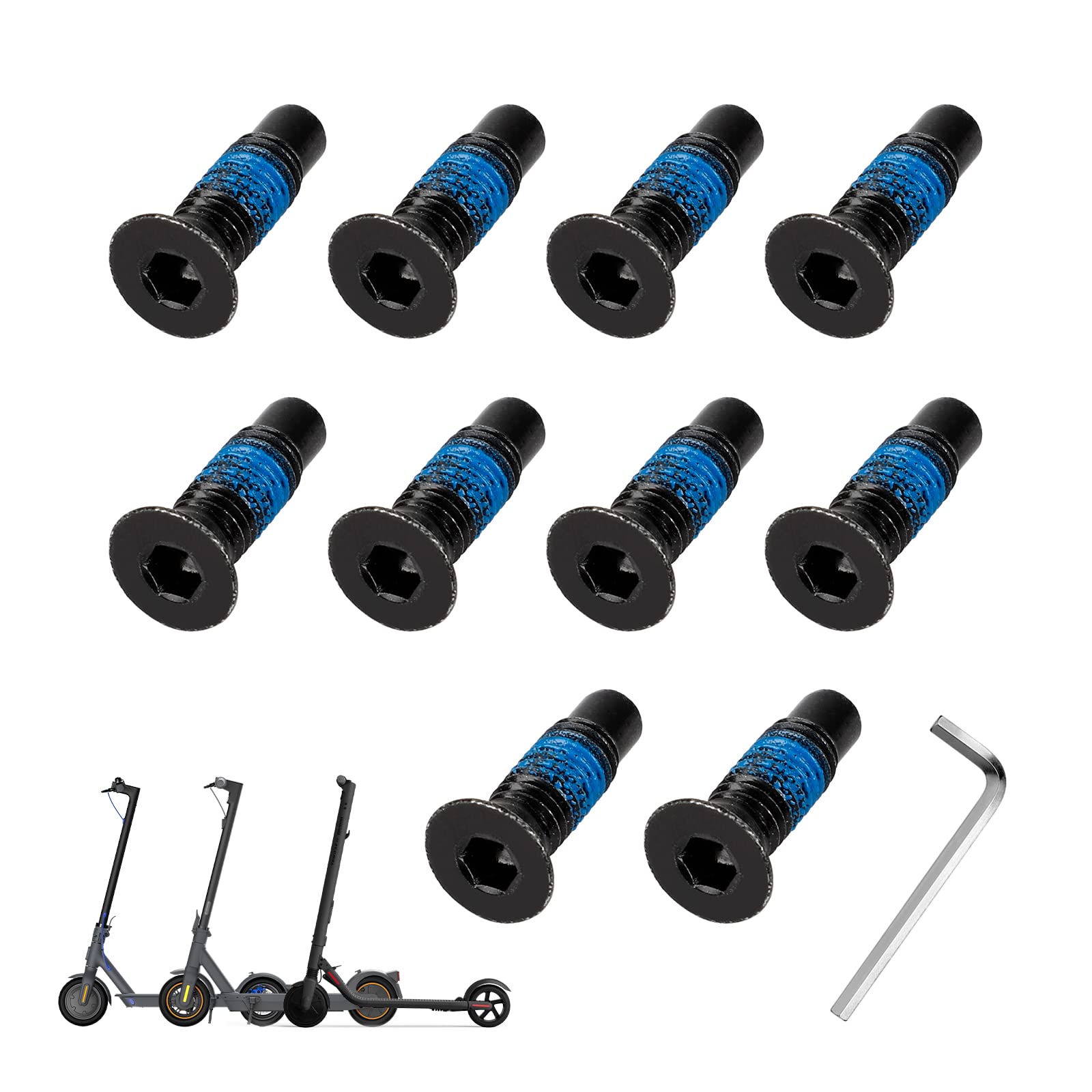 ulip Scooter Stirn Schrauben Zubehör Befestigungsschrauben Kit 10 Stück Geeignet für Xiaomi M365 1S Pro Mi3 Ninebot Max G30 ES F Series Scooter ulip Scooter Stirn Schrauben Zubehör Befestigungsschrauben Kit 10 Stück Geeignet für Xiaomi M365 1S Pro Mi3 Ninebot Max G30 ES F Series Scooter von ulip