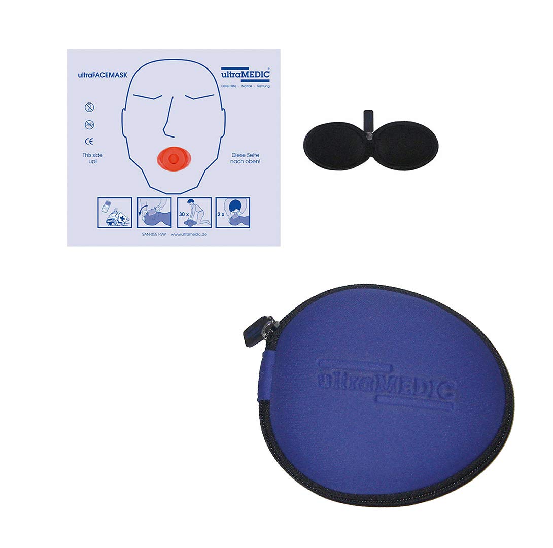 Beatmungstuch ultraFACEMASK mit Einweg-Ventil im Schlüsselhänger Beatmungstuch ultraFACEMASK mit Einweg-Ventil im Schlüsselhänger von ultraMEDIC