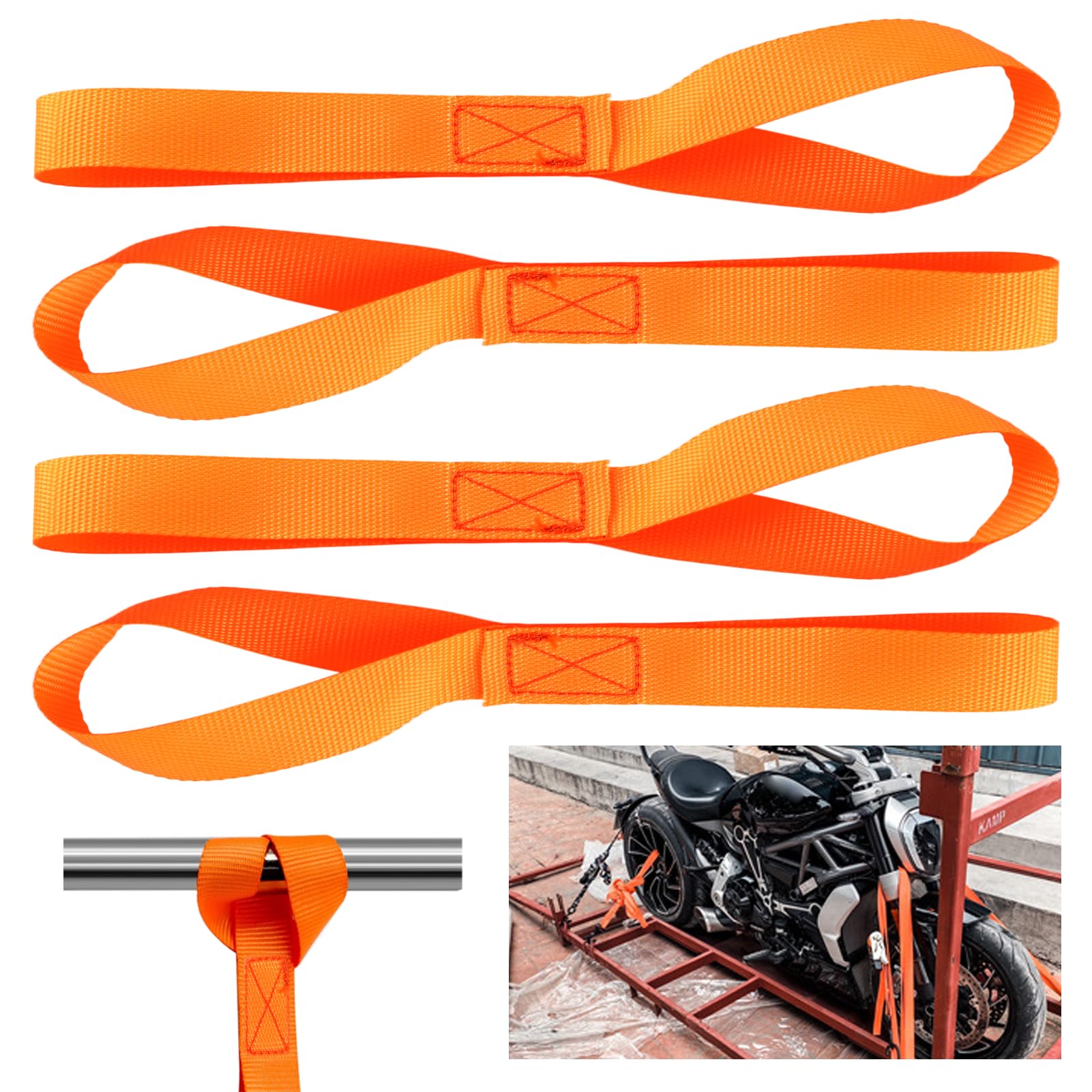 4 Stück Zurrschlaufen 450x38mm, Spanngurte 800kg für Motorrad Auto Quad Anhänger Lasten, langlebige Gurtschlaufen, Lade und Transportsicherung, Kratzschutz für empfindliche Oberflächen 4 Stück Zurrschlaufen 450x38mm, Spanngurte 800kg für Motorrad Auto Quad Anhänger Lasten, langlebige Gurtschlaufen, Lade und Transportsicherung, Kratzschutz für empfindliche Oberflächen von unillea
