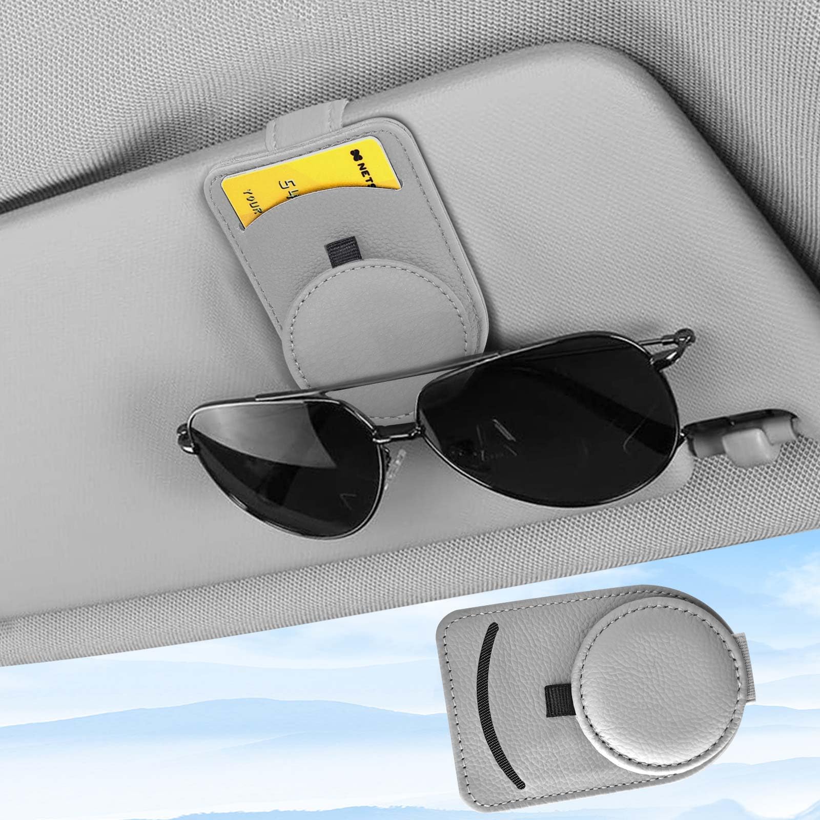 upbeat Brillenhalter für Auto Sonnenblende, Auto Sonnenbrillenhalter, Leder Auto Multifunktionaler Aufbewahrungsclip, Sonnenbrillen Halterung für Auto, Auto Visier Zubehör Karten Clip upbeat Brillenhalter für Auto Sonnenblende, Auto Sonnenbrillenhalter, Leder Auto Multifunktionaler Aufbewahrungsclip, Sonnenbrillen Halterung für Auto, Auto Visier Zubehör Karten Clip von upbeat