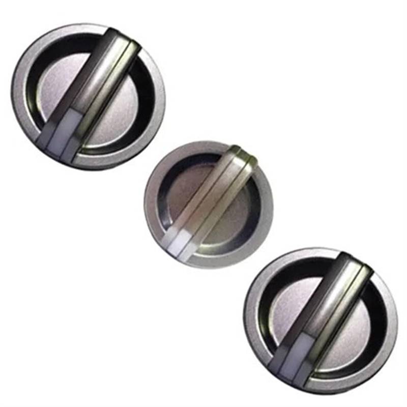3 Stück graue Kunststoff-Auto-Frontkonsole AC-Heizungslüfter-Bedienknopf kompatibel mit PJ PK kompatibel mit Mazda BT-50 UR5661195C UR5861195C von urhep