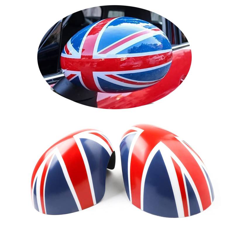 MINI R50 R52 R53 Union Jack Spiegelkappen, Autotür Seitenspiegelabdeckungen Für Mini Cooper One/S/JCW Serie R R50 R52 R53 2002–2006(Union Jack Blau) von uvcany