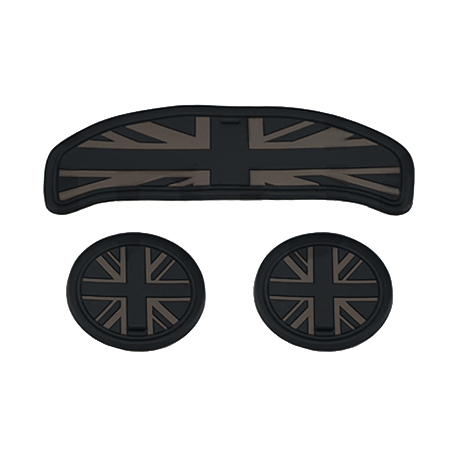uvcany Auto Getränkehalter, 3 Stück, Schwarz, Rund, PVC-Weichkleber, für Mini Cooper Clubman F54 (Union Jack) von uvcany
