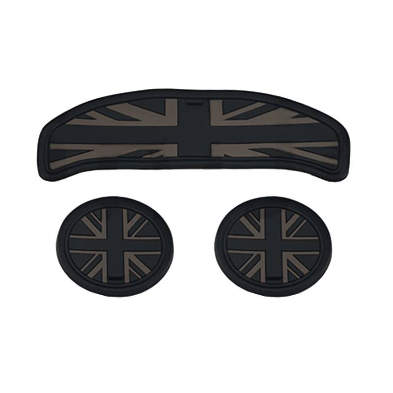 uvcany Auto Getränkehalter, 3 Stück, Schwarz, Rund, PVC-Weichkleber, für Mini Cooper Clubman F54 (Union Jack) von uvcany