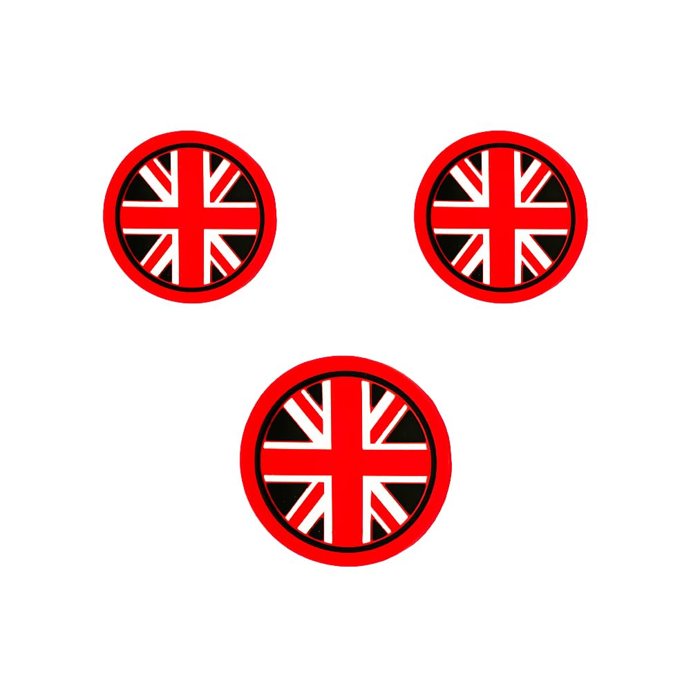 uvcany Auto Getränkehalter Untersetzer, 3 Stück, rutschfest, für Mini Cooper R55 R56 R57 R58 R59 (Union Jack Rot/Schwarz), PVC-Weichkleber, rund, 72 mm, maschinenwaschbar uvcany Auto Getränkehalter Untersetzer, 3 Stück, rutschfest, für Mini Cooper R55 R56 R57 R58 R59 (Union Jack Rot/Schwarz), PVC-Weichkleber, rund, 72 mm, maschinenwaschbar von uvcany