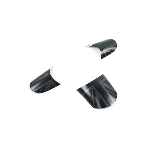 Mini R50 R52 R53 Aufkleber Lenkrad, Lenkrad Tasten Aufkleber für Mini Cooper One/S/JCW R Serie R50 R52 R53 2002-2006(Ohne Multifunktionstasten, Union Jack Schwarz) von uvcany