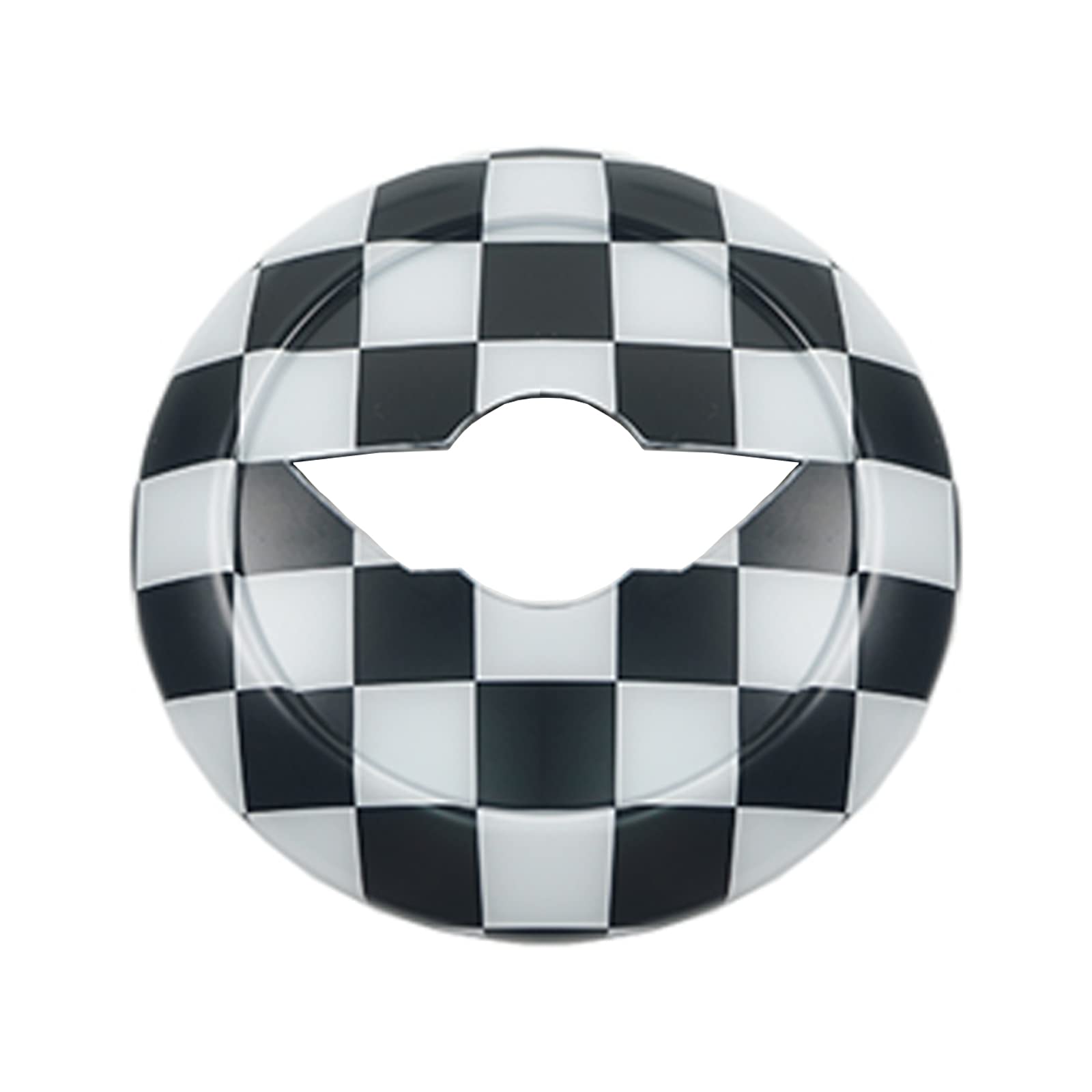 Mini R50 R52 R53 Aufkleber Lenkrad, Lenkrad Tasten Aufkleber für Mini Cooper One/S/JCW R Serie R50 R52 R53 2002-2006(Weiß kariert) von uvcany