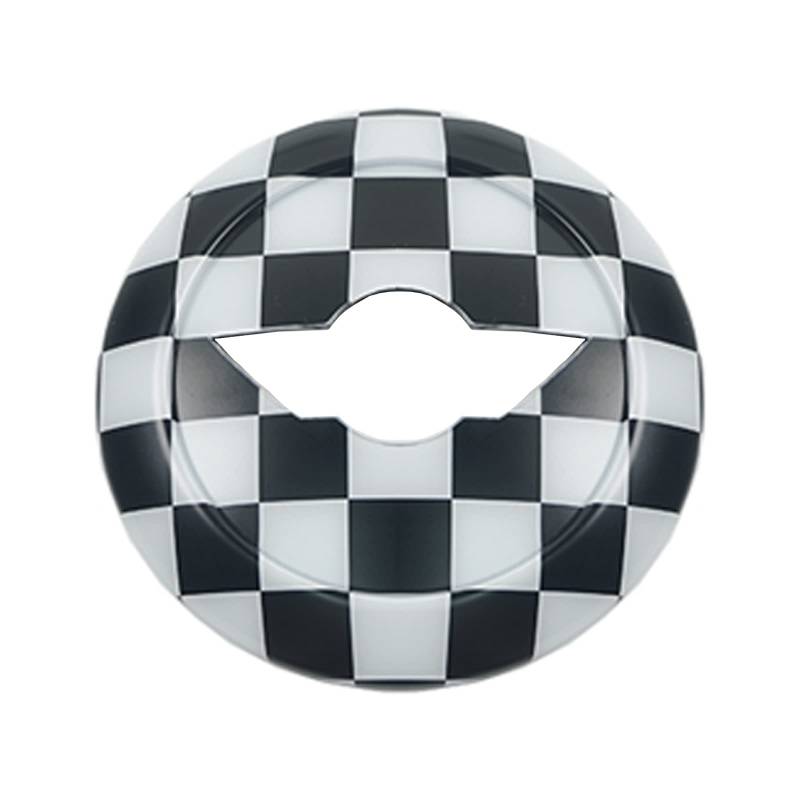 Mini R50 R52 R53 Aufkleber Lenkrad, Lenkrad Tasten Aufkleber für Mini Cooper One/S/JCW R Serie R50 R52 R53 2002-2006(Weiß kariert) von uvcany
