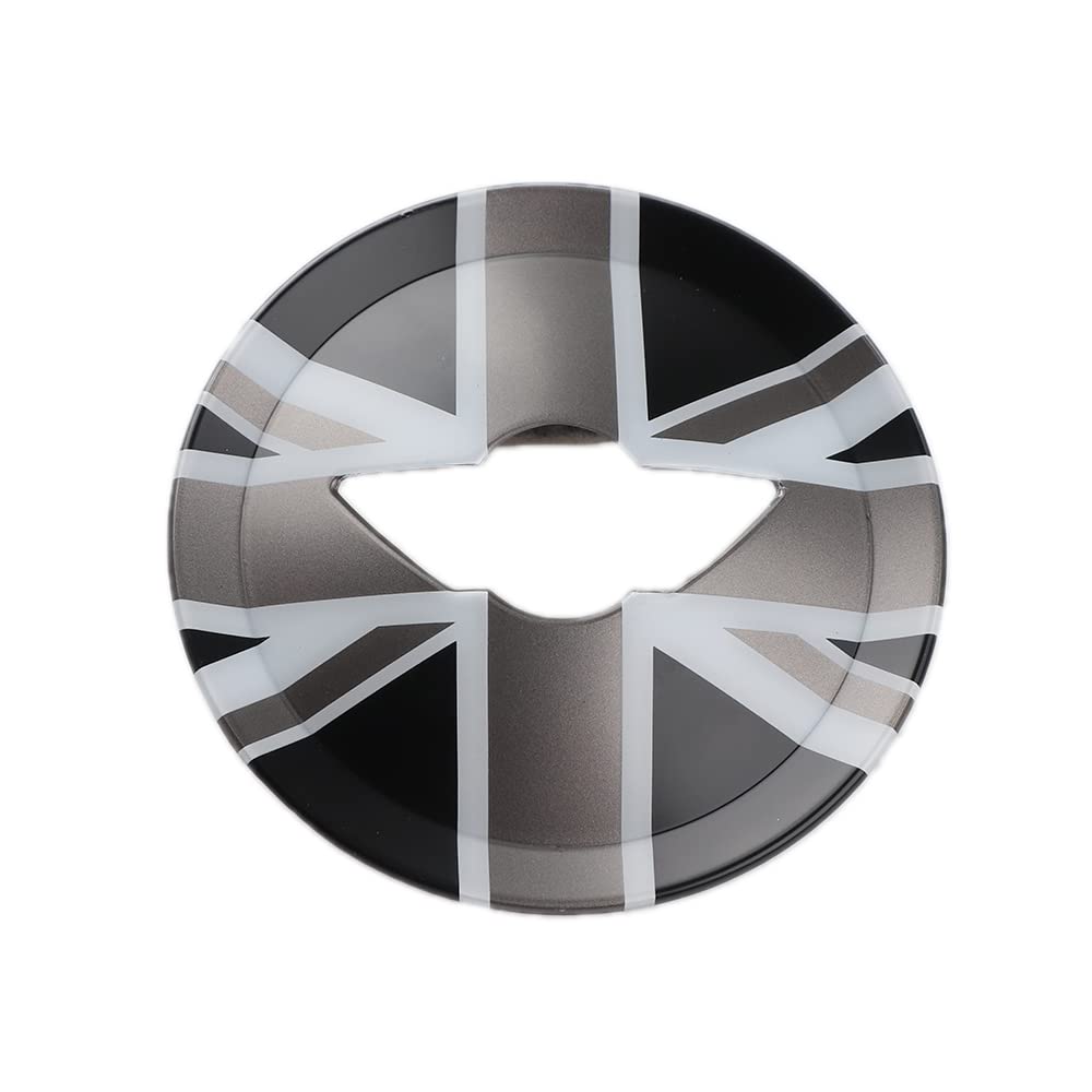 Mini R55-R61 Aufkleber Lenkrad, Lenkrad Tasten Aufkleber für Mini Cooper One/S/JCW R Serie R55 R56 R57 R58 R59 R60 R61(Union Jack Grau) von uvcany