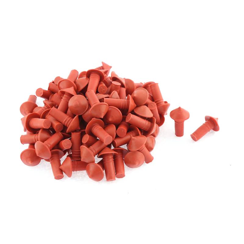 sourcing map 100 Stück Pilz Stil Reifen Reparatur Einfügen Dübel 7mm Stecker Orange Schwarz de von uxcell