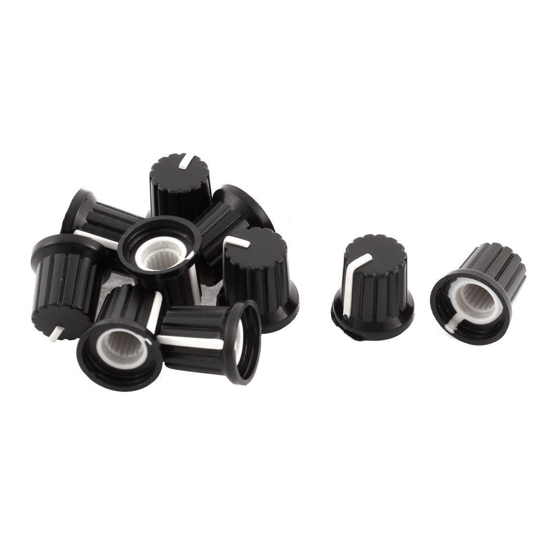 sourcing map 10 Stk. 6mm Dmr. Schaftloch Kunststoff Potentiometer Drehknopf Kappen schwarz de sourcing map 10 Stk. 6mm Dmr. Schaftloch Kunststoff Potentiometer Drehknopf Kappen schwarz de von uxcell