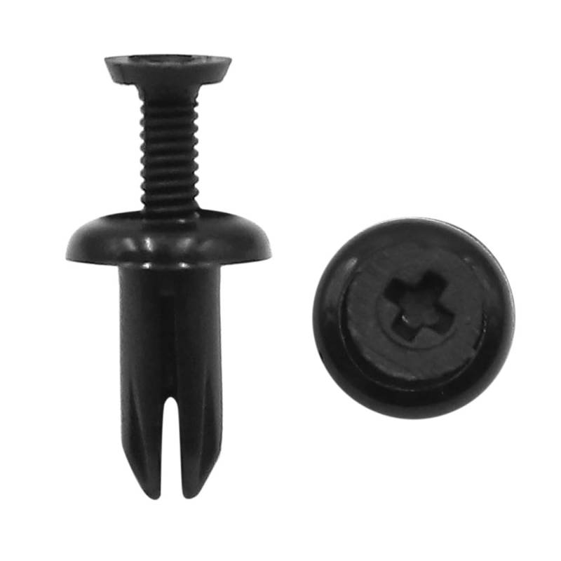 sourcing map 100 Stk schwarz Auto Kunststoff Drücken in Niete Halter Stoßfänger Clips 5 mm x 9 mm x 11 mm DE de von uxcell