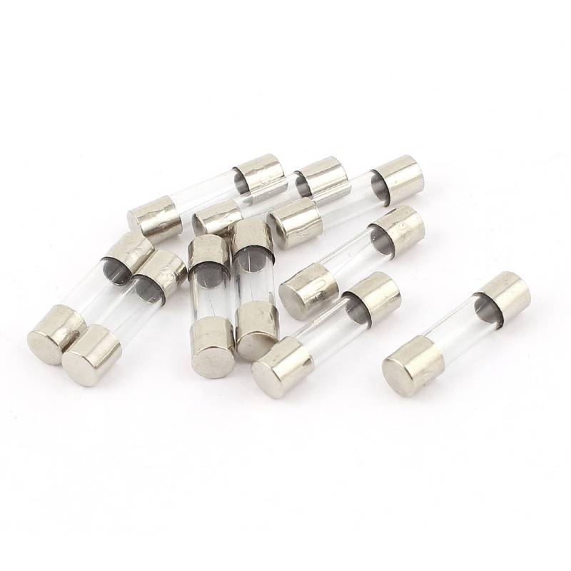 sourcing map 10STK 250V 0,63A 630AMP Schnell Durch Gebrannte Glas Sicherungen Röhren 5mm x 20mm von uxcell