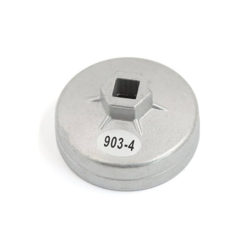 sourcing map 14 Flöten 73mm Ölfilterschlüssel Aluminiumlegierung Ölfilterkappen Satz Ölfilter-Werkzeug Silber von uxcell