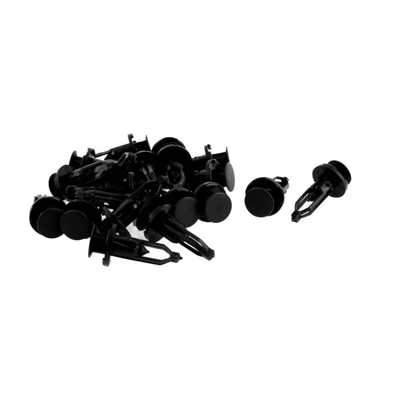 sourcing map 20 STK 9x18x28mm Schwarz Plastik Verschluss Befestigung Clips PKW Stoßstangen DE de von uxcell