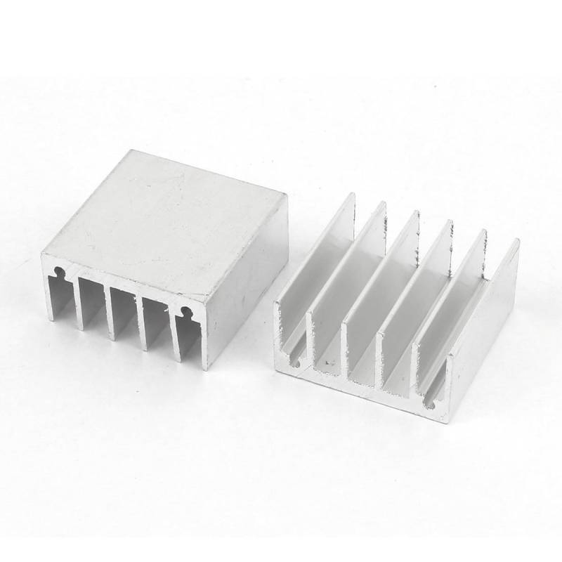 sourcing map 2PCS Silber Ton Aluminium Kühler Kühler Kühlkörper 30mm x 30mm x 1,5 de von uxcell