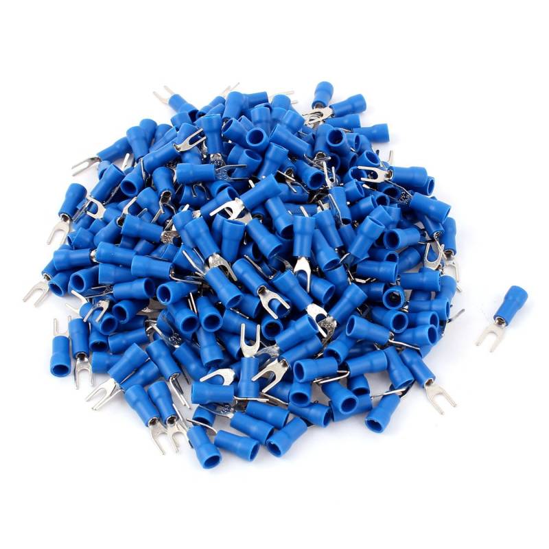 sourcing map 320 Stk blau isolierte Gabel Draht Anschluss elektrische Crimp Flachstecker de von uxcell