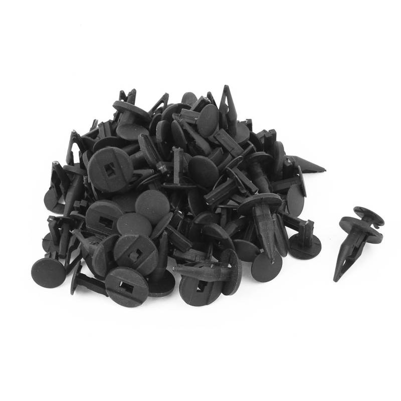 sourcing map 50 Stk 9x6mm Loch Plastik Druck Nieten Befestigung Klips Stoßstangen Pin de von uxcell