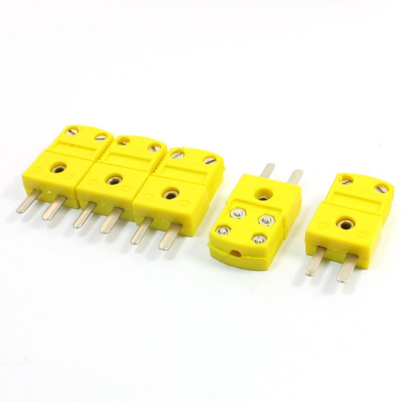 sourcing map 5Pcs RTD Kreis K Typ Temperature Sensor Thermometer Thermoelement Adapter Gelb DE de von uxcell