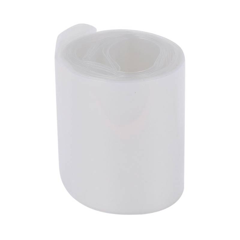 sourcing map Batteriefolie PVC Schrumpfschlauch 65mm Flache Breite für 18650 Batterie 4m Länge Klar von uxcell