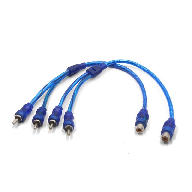 uxcell 2 Stück 11,4 Zoll Lange Buchse auf 2 Stecker RCA Splitter Adapter Audio Y Kabel Draht für Auto von uxcell